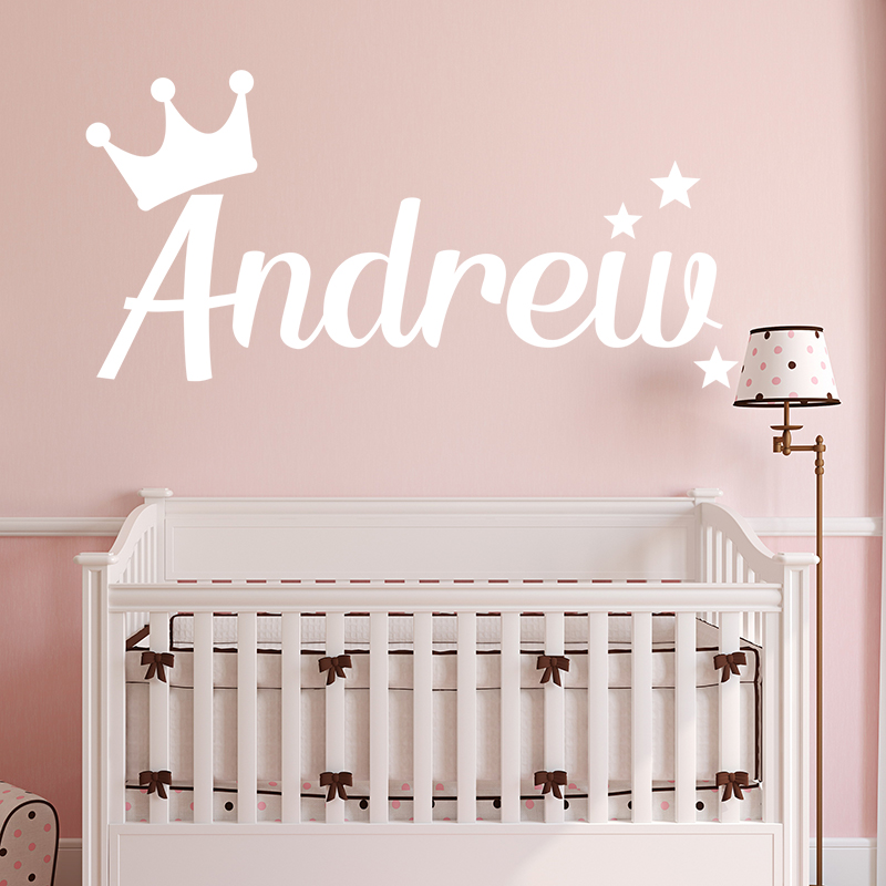 1pcs CustomWall Stickers Personalized Name Stickers for Baby Girl Boy Nursery Wall Decals Decorative Stickers Children Room Art