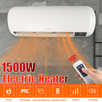 1500W 220V Wall-mounted Desktop Remote Control 3 Gear Air Heater Electric PTC Heating Machine Heater Warmer Living Room Winter