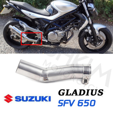 Free Shipping SFV650 Motorcycle Exhaust Muffler Escape Slip On For SUZUKI SFV650 Gladius SV SFV 650 2009-2015 Middle Pipe