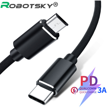 USB Type C To Micro USB 5A Fast Charging Adapter Cable PD 100W QC4.0 Quick Charger Data Cable For Macbook Samsung Xiaomi Huawei
