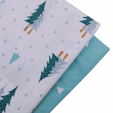 Print 100% cotton twill fabric for blue Tree DIY bedding apparel the cloth patchwork baby dress bedding handwork tissus Tecido