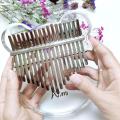 Kimi Kalimba Acrylic 17 Key Transparent Thumb Piano Mbira Sanza with Tuner Hammer Gig Kalimba Musical Instrument Christmas Gift