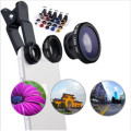 Universal Photography Camera Mobile Phone Accessories Wide Angle Macro Fisheye Lens Camera Kits for iPhone Samsung Smartphone