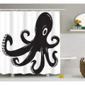 Cute Octopus with Tentacles 3D Printed Waterproof Screen Polyester Fabric Sea Animal Washable Shower Curtain Dorm for Home Decor