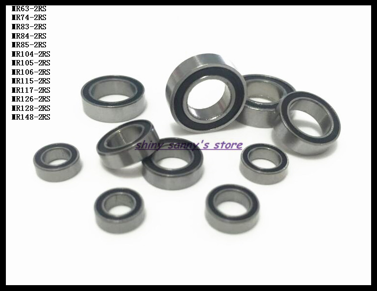 10pcs/Lot MR63-2RS MR74-2RS MR83-2RS MR84-2RS MR85-2RS The Rubber Sealing Thin Wall Deep Groove Ball Miniature Bearing Brand New