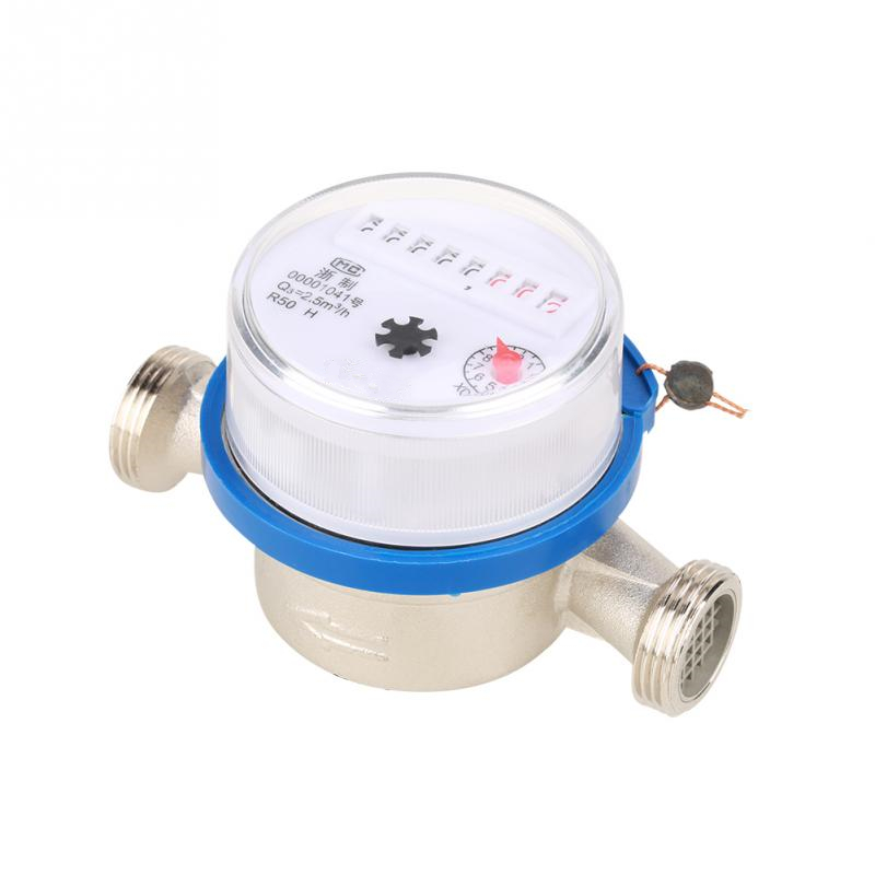 15mm 1/2" Digital Dial Garden Household Water Meter Plastic Cold Water Meter Single Water Flow Dry Table Liquid Measuring Tools