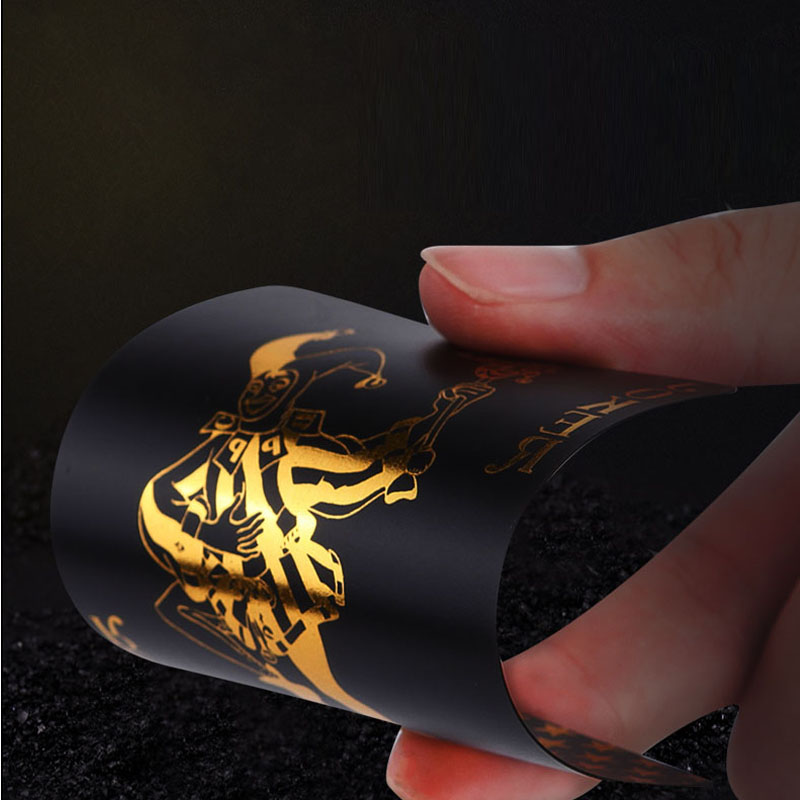 100% Plastic Cards Poker Gold Foil Plated Poker Black Playing Cards Waterproof PVC Magic Plastic Cards Baralho Deck Gambling