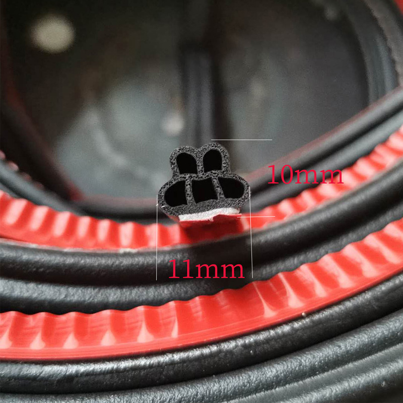 2 Meters Car Door Seal Strip EPDM Rubber Noise Insulation Anti-Dust Soundproof Car Seal Strong 3M Adhensive External Accessory