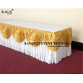 3M Long Ice Silk Table Skirt Tablecloth Skirting With Top Swag Drape For Wedding Event Party Decoration