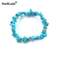 WarBLade Irregular Natural Gem Stone Bracelet Stretch Chip beads Nuggets Amazon Rose Crystal Quartz Bracelets Bangles For Women