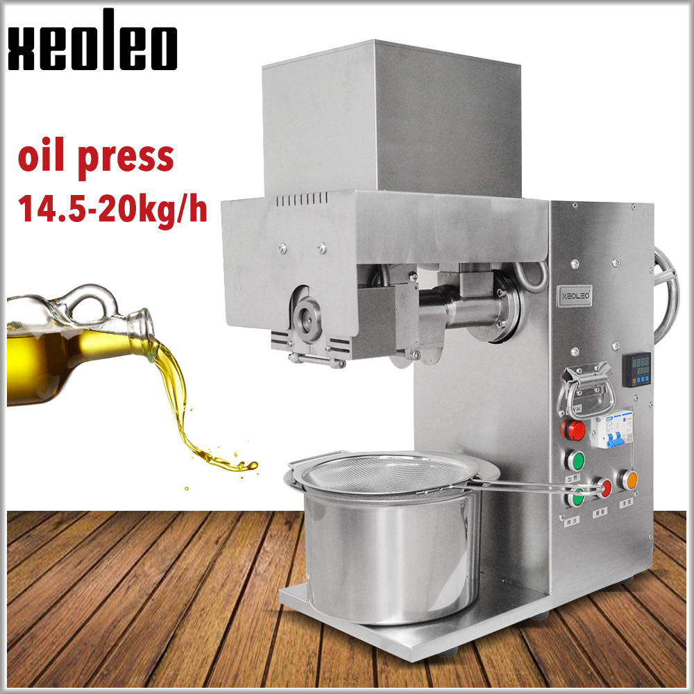 XEOLEO Oil press machine Oil presser Commercial Peanut oil extractor machine for sesame/Melon seeds/Rapeseed/flax/walnut 1250W