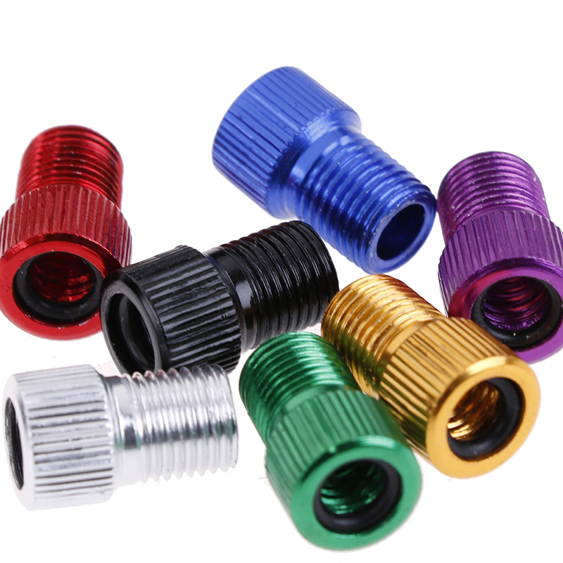 HOT 5Pcs Zinc Alloy Presta Schrader Valve Adapter Converter Road Bike Cycle Bicycle Pump Tube Random Color