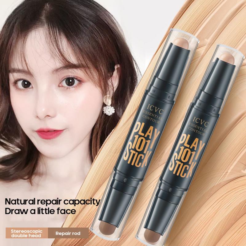 Double Head Makeup Highlighter Face Concealer Contour Bronzer Highlighter Pen Cosmetic 3D Full Cover Concealer Stick TSLM2