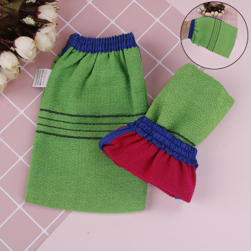 1pc Shower Spa Exfoliator Two-sided Bath Glove Body Cleaning Scrub Mitt Rub Dead Skin Removal