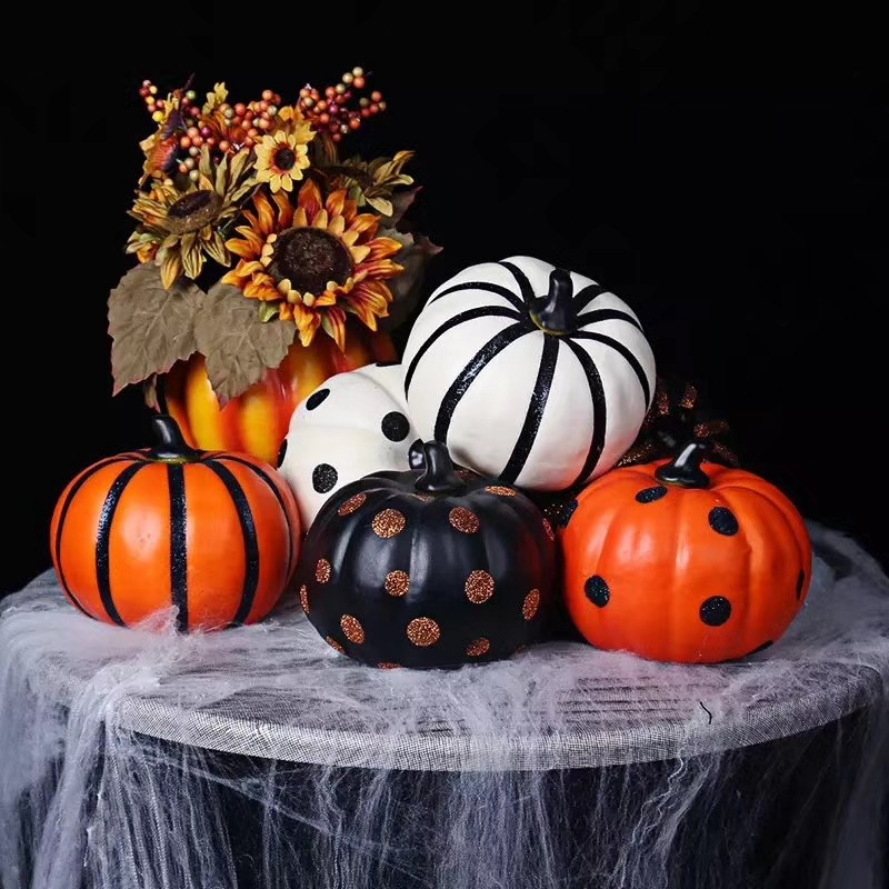 Simulation-Halloween-Pumpkin-Foam-Pumpkin-Colorful-Pumpkin-Fake-Vegetable-Fruit-Christmas-Halloween-Gift-Decoration-QW173