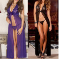 Hot Black Babydoll Sleepwear and G-string Laies Hot Sexy Lingerie Lace Dress Underwear 3FS