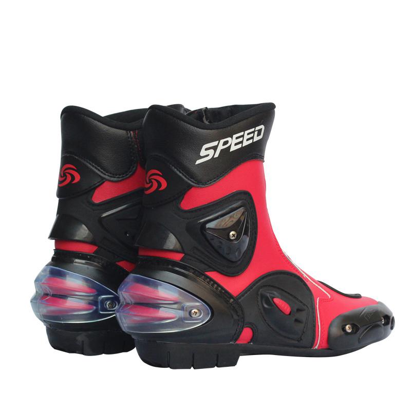 Motorcycle Racing Boots Leather Waterproof Riding Shoes Microfiber Motorbike Motocross Off-Road Protective Gears Moto Boots