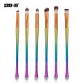 6pcs Eyeshadow Makeup Brushes Kits Flat Angle Top Eyebrow Eyelid Concealer Cosmetics Beauty Eyes Nose Shadow Brush Tool KH114