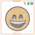 Smiling Face with Open Mouth rhinestone heat press