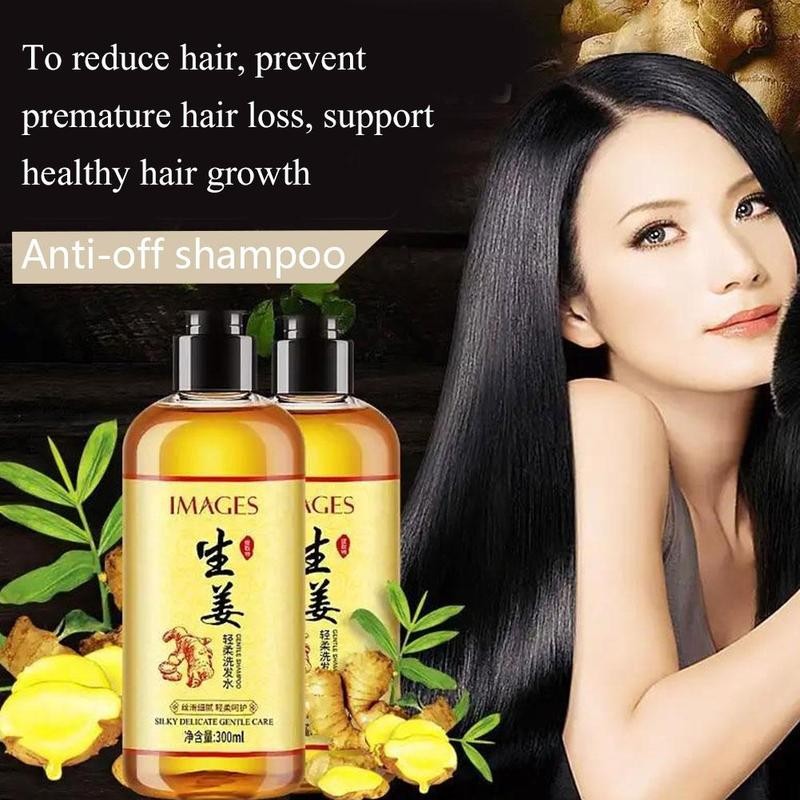 300ml Ginger Moisturizing Shampoo Men Women Oil Control Anti-dandruff Anti-itch Scalp Treatment Hair Shampoo