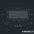 BYKSKI 28mm Thick Copper 240mm Computer Water Discharge Liquid Heat Exchanger Single Row Radiator for 12cm fans B-240RD-M