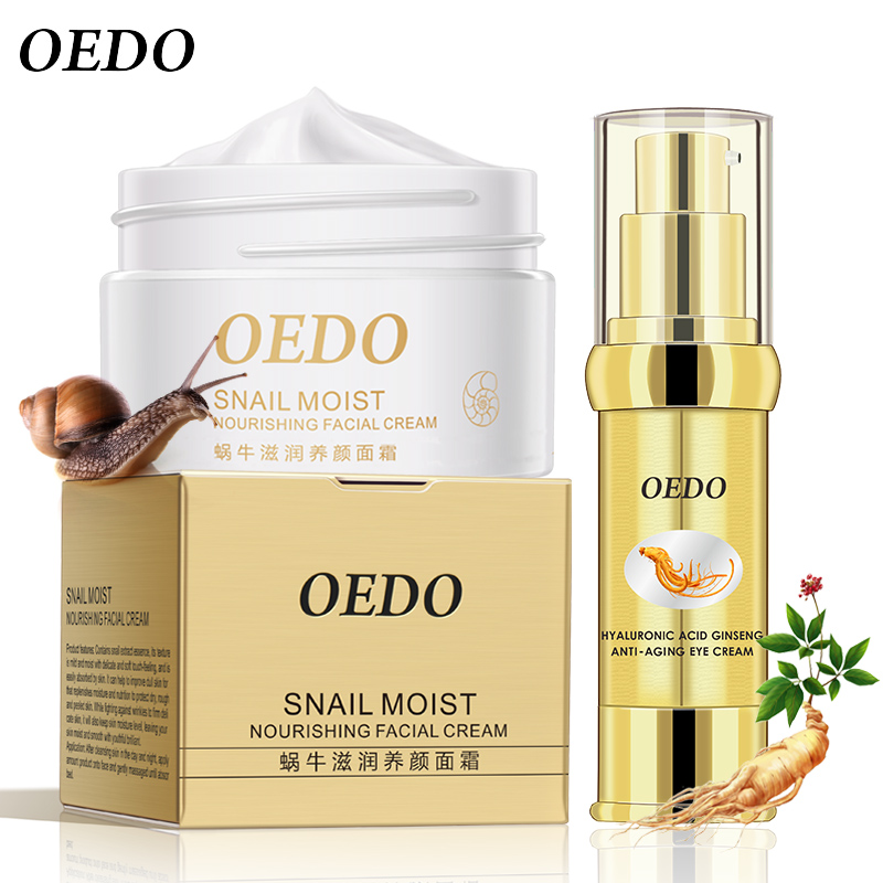 OEDO Hyaluronic Acid Anti Aging Peptide Collagen Eye Cream Against Bags Snail Face Cream Whitening Essence Firming Care Cream