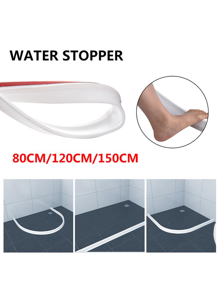 Bathroom Kitchen Water Stopper Dry And Wet Separation Silicone Water Barriers Floor Partition Strips For Home Kitchen Bathroom