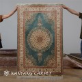 3.3'x5' Traditional Design Silk Tabriz Carpet