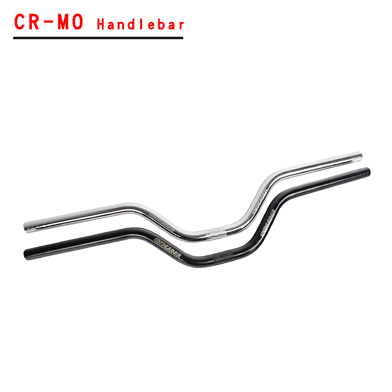 Chrome molybdenum steel bicycle handlebar BMX streetcar named 22.2*720mm Black silver Bicycle parts bike handlebar