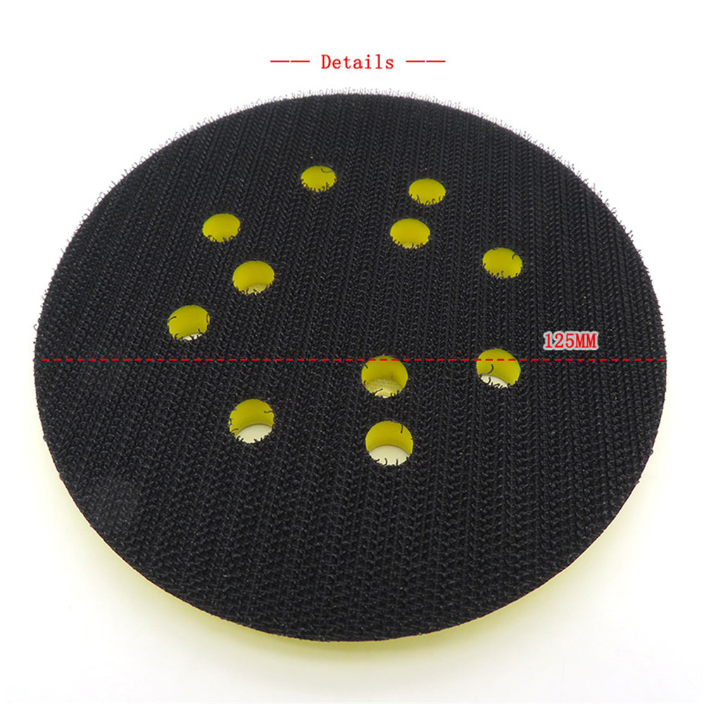 5 inch 125mm 8 Holes 3/4 Nails Backing Pad Hook & Loop Sanding Pads for fits Air Sander Power Sander Polisher Tools