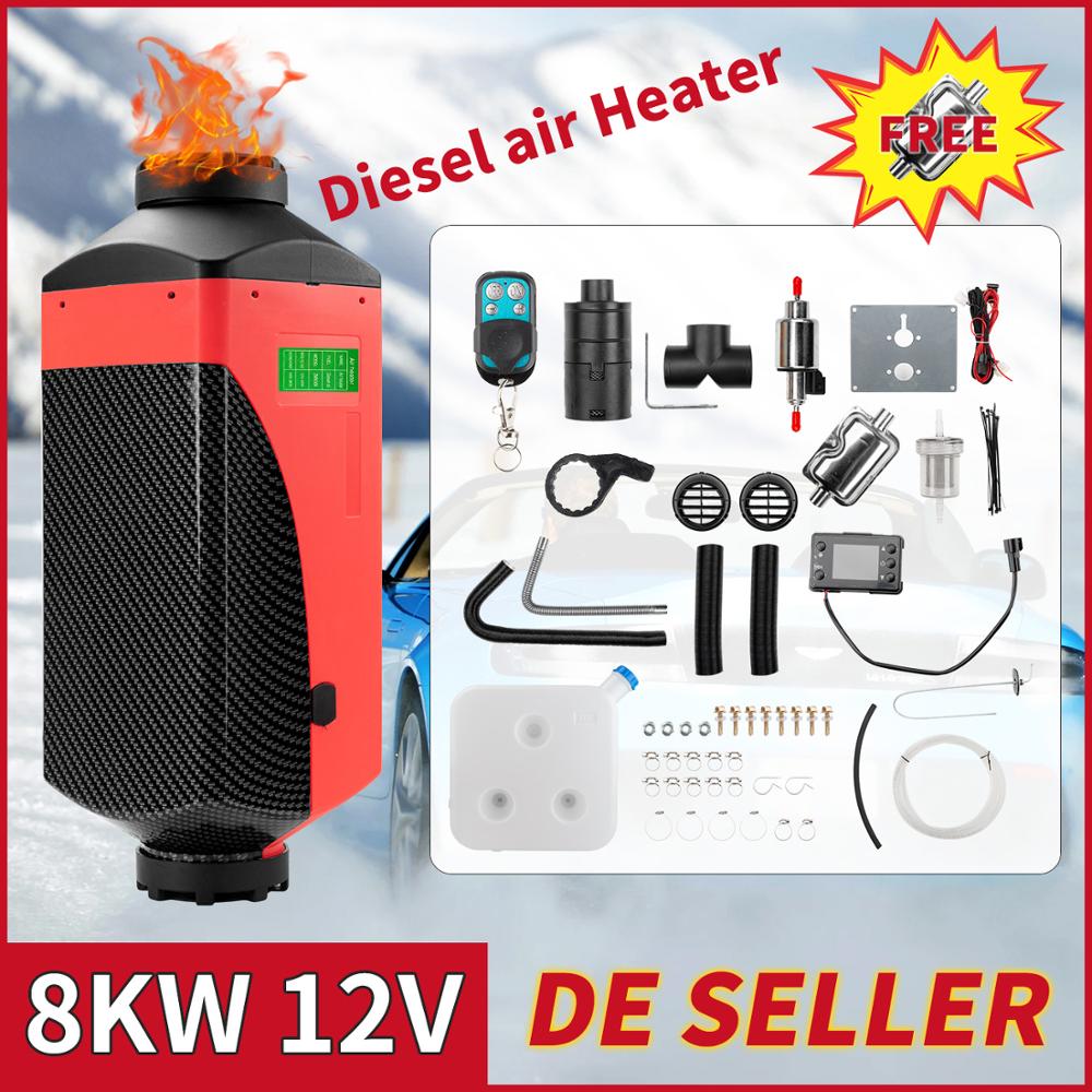 8KW Air Diesel Heater Parking Car Heater 12V 8000W Diesel Air Heater LCD Thermostat Quiet For Motorhome Camper Van Bus Truck