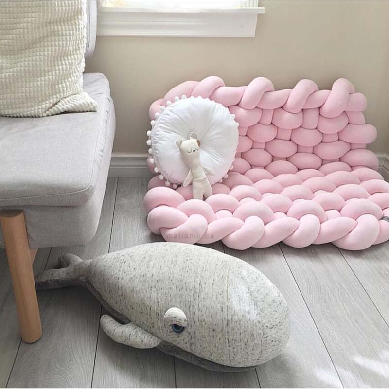 Nordic Soft Floor Cushion Knot Baby Creeping Mat Kids Room Rug Home Decor Throw Pillows Seat Cushions Newborn Toys Photo Prop