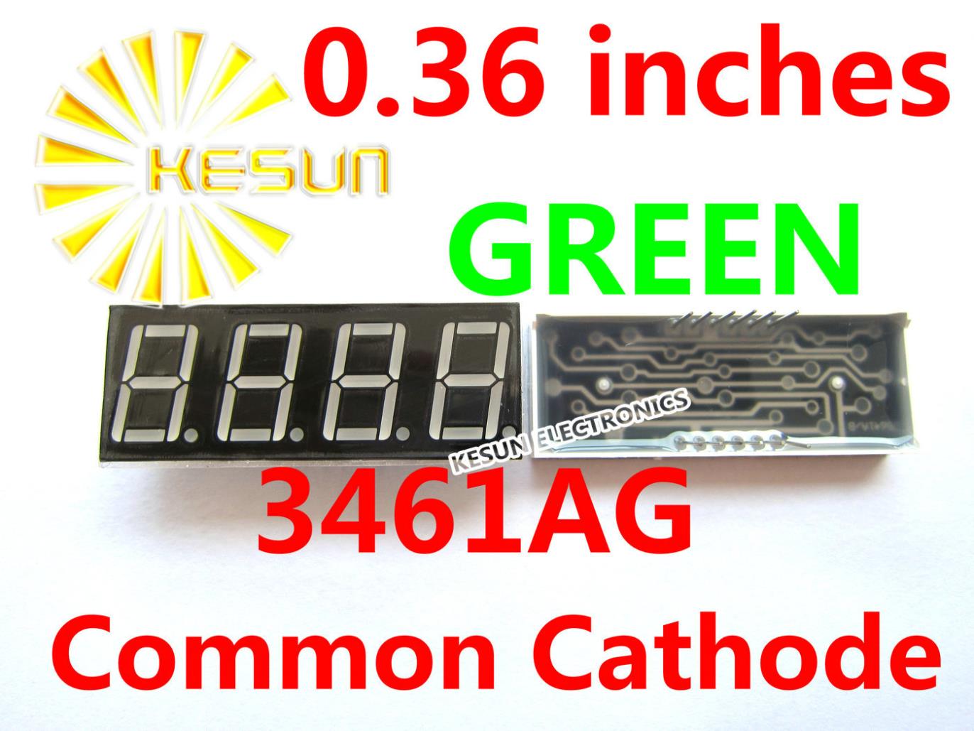 5PCS x 0.36 inches Green Red Common Cathode/Anode 4 Digital Tube 3461AG 3461BG 3461AS 3461BS LED Display Module