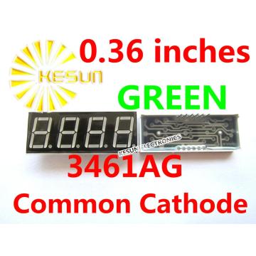 5PCS x 0.36 inches Green Red Common Cathode/Anode 4 Digital Tube 3461AG 3461BG 3461AS 3461BS LED Display Module