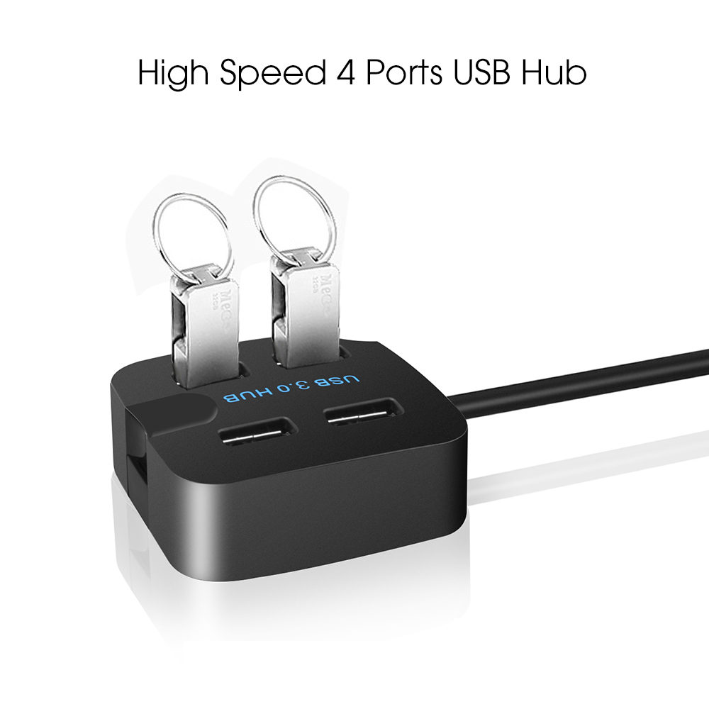 kebidu 4 Ports USB Hub 3.0 High Speed 5Gbps USB Splitter Adapter For Desktop Laptop With Phone Holder For Phone Tablet PC Laptop