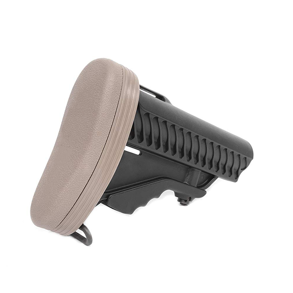 Tactical Snap-On Recoil Buttstock Pad Butt Shockproof Rubber Shoulder Protector for Hunting Most 6-Position Stock AR15 Rifle
