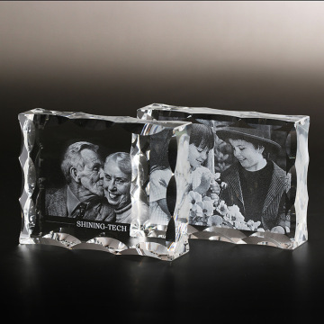 Personalized Crystal Photo Frame Customized Glass 3D Laser Engraved Picture Frames DIY Wedding Family Photo Album For Gifts