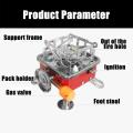 New Outdoor Gas Burner For Camping Stove Lighter Tourist Equipment Kitchen Cylinder Propane Grill Powerful Wind Proof