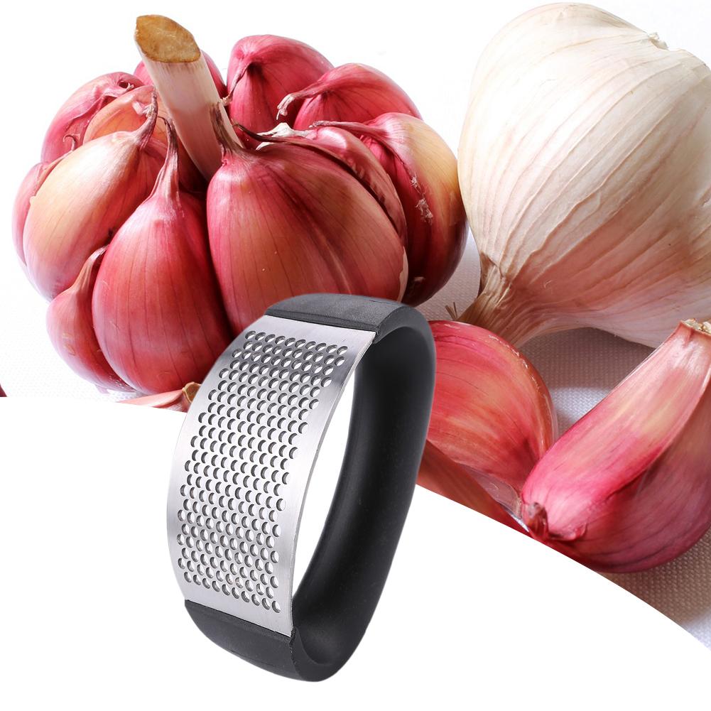 Curved Garlic Press Stainless Steel Durable Garlic Rolling Tool Mincing Masher Kitchen Fruit Vegetable Cooking Accessories