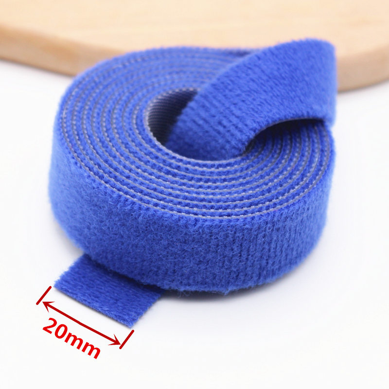 2yards/pack 10/20mm Nylon Sticker Adhesive Cable Hooks Loops Fastener Tape back to back self Sewing Home Office DIY Accessories