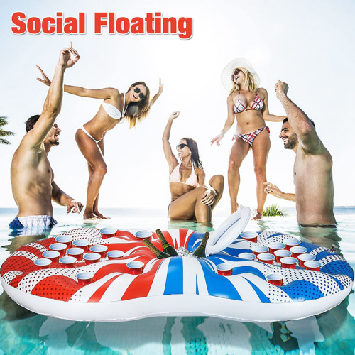 Inflatable Pong Raft Pool Party Beer Pong Table for Sale, Offer Inflatable Pong Raft Pool Party Beer Pong Table