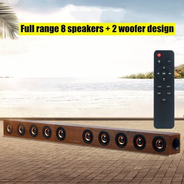 Wireless Bluetooth Full range 8 speakers 2 woofer for TV Column Home theater Acoustic Music Center Soundbar With remote control