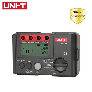 UNI-T UT502A 2500V Digital Insulation Resistance Meter Tester Megohmmeter High Voltage / Overload Indicator LCD Backlight