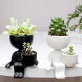 Humanoid Ceramic Flower Pot Lndoor And Outdoor Ceramic Succulent Flower Pot Vase Home Garden Decoration Personality Gift