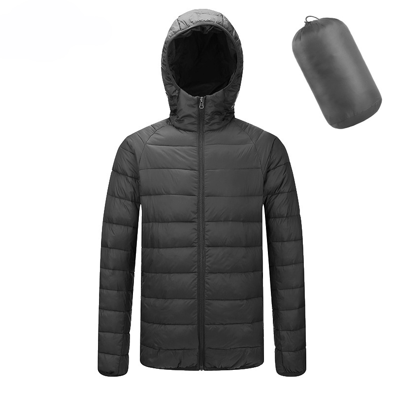 down jacket male winter jacket light portable warm hooded down jackets men Solid Windproof men's parka winter Men's coat
