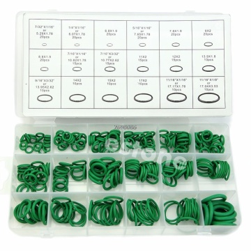 High Quality Rubber 270Pcs 18 Sizes O-ring Kit Green Metric O ring Seals Nitrile