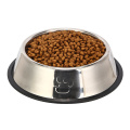 Oversized Stainless Steel Dog Feeder Cat Bowl Pet Feeding Bowl Container 6 Styles for Small/Medium/Large Animal with Rubber Base
