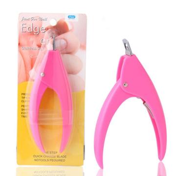 Fake Nail Cut Nail Scissors Word Plastic U-shaped Cut French Nail Clippers UV False Fake Nails Tips Manicure Cutter Clipper Tool
