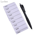 Lychee Life 100pcs Iron On Name Labels White Washable Name Labels Garment Fabric Tags School Clothes Name Marker Sewing