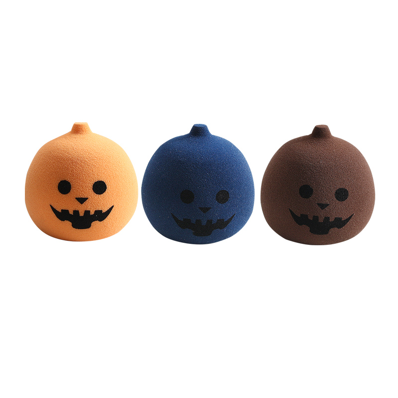 3 PCS Halloween Pumpkin Makeup Sponge Cosmetic Puff Facial Powder BB Cream Cosmetic Puff Foundation Sponge Puff Wet And Dry